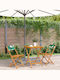 Garten- und Outdoor-Möbelsets für kleinen Raum 3 Stück Grün