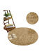 Strado Teppich Rund Zottelig Synthetisch,Polyester/Cotton/Leather Cappuccinocamel (light Brown)