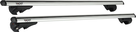 Bare De Acoperiș Din Aluminiu 120 Cm Universal 2014+ Pentru Mașini Cu Bare De Acoperiș Originale Cu Picioare Pentru Portbagaj De Acoperiș Și Blocare Argintii