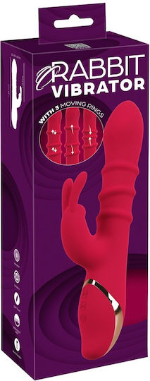 You2Toys Вибратор Заек с Дистанционно Управление 23.7см Червен