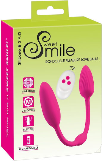 You2Toys Mini Διπλός Δονητής με Απομακρυσμένο Έλεγχο 2cm Ροζ