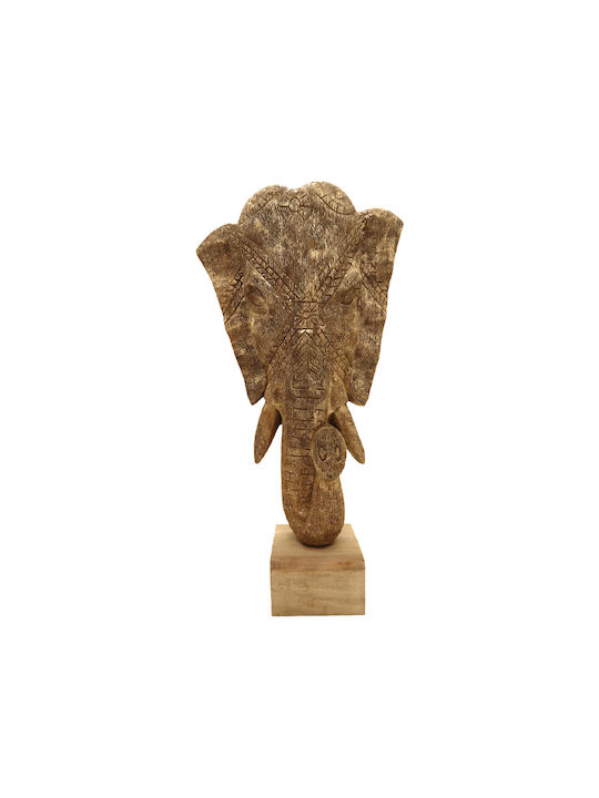 Inart Διακοσμητικός Ελέφαντας από Ξύλο 31x13x61cm