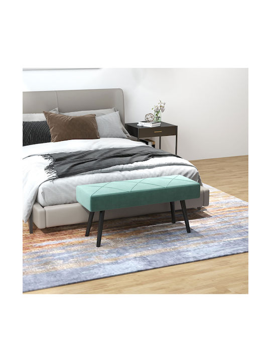 Taburet Tapițat Cu Țesătură Verde Și Negru 100x36x45cm