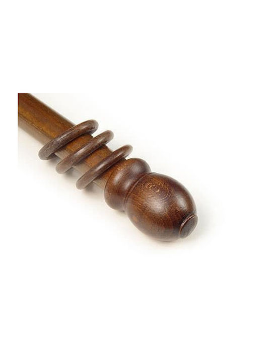 Ramino Metallisch Vorhangstange Einfach Φ35mm 200cm Walnut