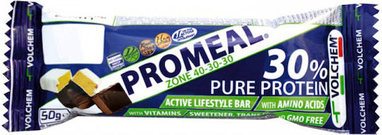 Volchem Promeal Zone 40-30-30 Baton cu 30% Proteină & Aromă Căpșuni 50gr