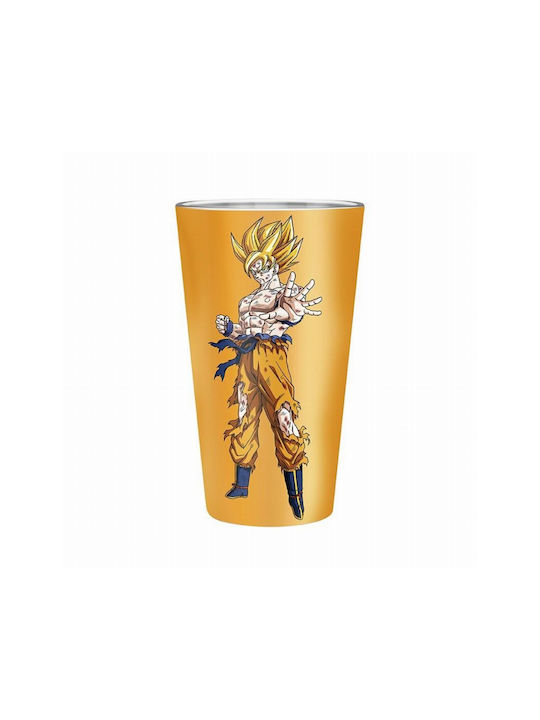Abysse Dragon Ball Z Super Glass Water made of Glass in Yellow Color 400ml