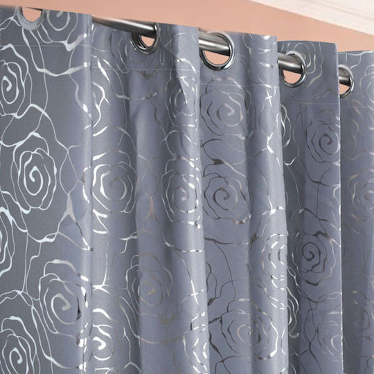 SpitiBazaar Перде с Копчета Сиво 270x280см