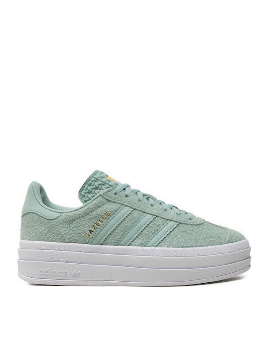 adidas gazelle silver green womens adidas Gazelle Stack - Damen