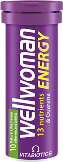 Vitabiotics Wellwoman Energy Мултивитамин Лайм 10 Таблетки