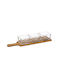 Atmosphera Ξύλινη Ορντεβιέρα 3 Θέσεων Καφέ Ø40xY10cm Π40xΜ5.5xΥ10cm