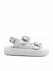 Women's Flat Sandals in White Color