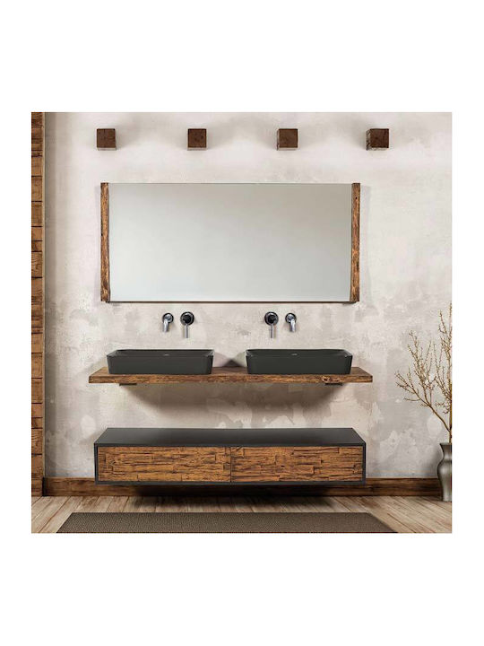 Mabo Bathroom Mirror made of Plywood Brown