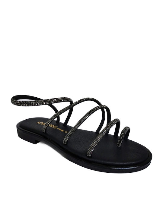 Leder Flache Sandalen für Damen Anatomisch in Silber Farbe