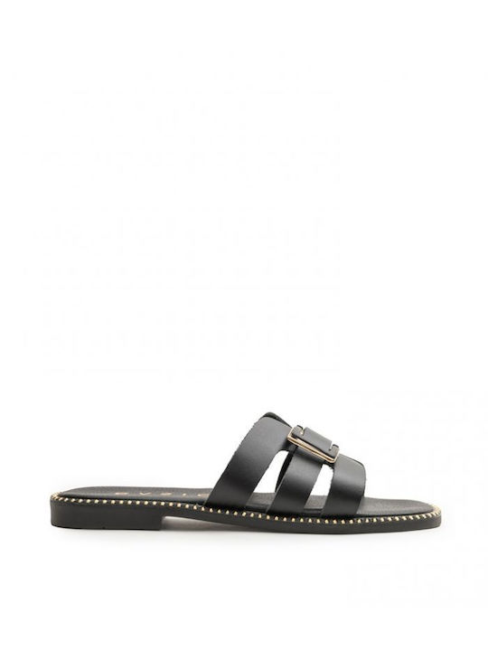 Basic Synthetic Leather Women's Sandals Black