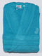 Hatzitex Bademantel mit Kragen Turquoise