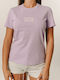 Edward Jeans Women's Blouse Short Sleeve Lilac