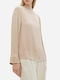 Tom Tailor Women's Blouse Satin Long Sleeve Ecru