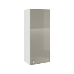 Zaria Bathroom Cabinet L30xW22xH72cm Glossy Grey/Alb