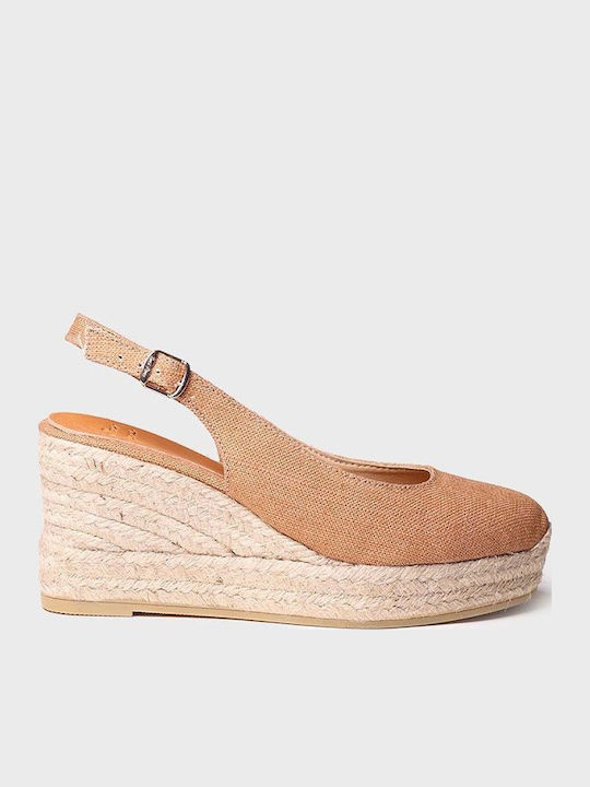 Women's Fabric Platform Espadrilles Tabac Brown