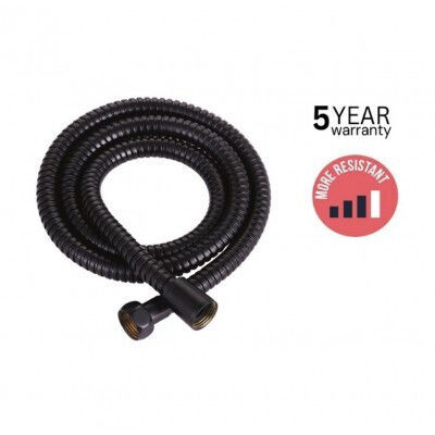 Interflex Metallic Shower Hose Black 100cm (1/2")