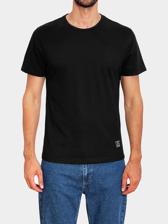 3Guys T-shirt Bărbătesc cu Mânecă Scurtă BLACK