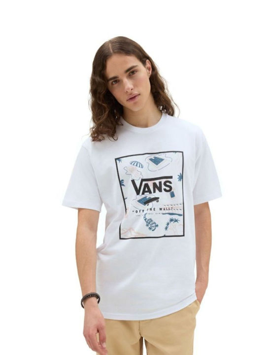 Vans Print Box Мъжко Тениска с Къс Ръкав White