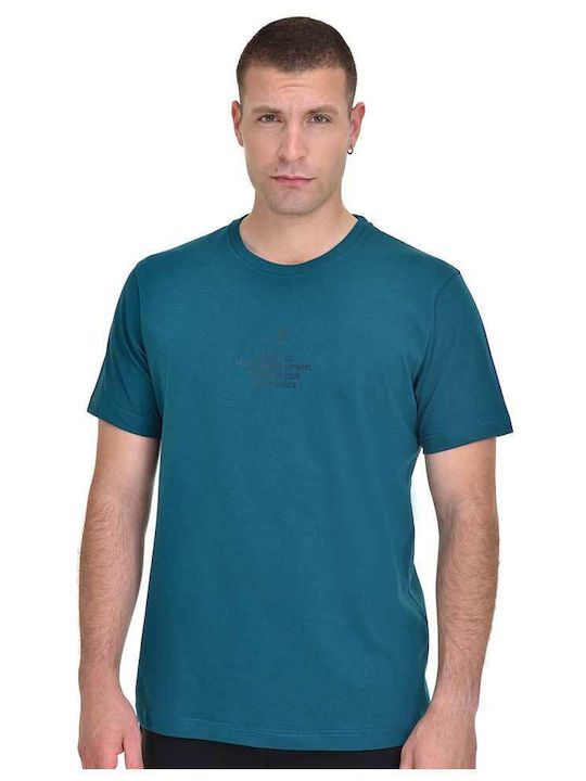 Target T-shirt Bărbătesc cu Mânecă Scurtă Albastru Petrol