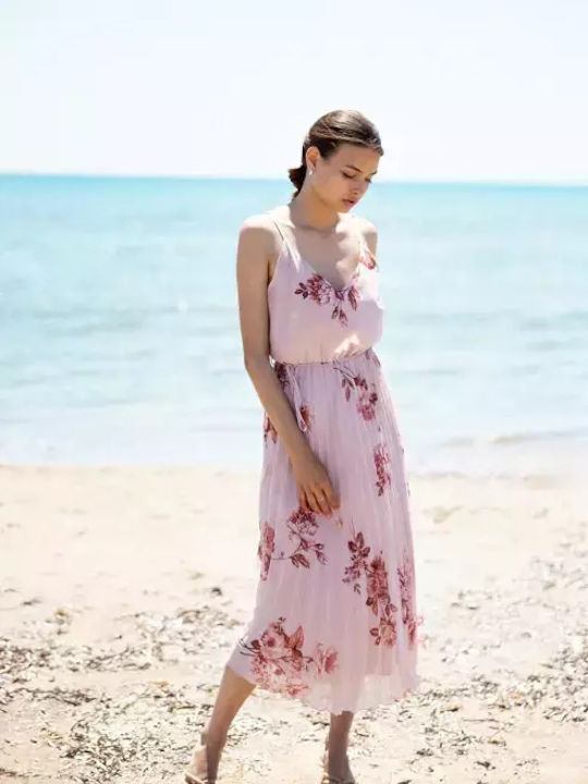 Desiree Midi Φόρεμα Ροζ