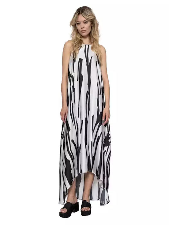 Summer Midi Dress Black and White