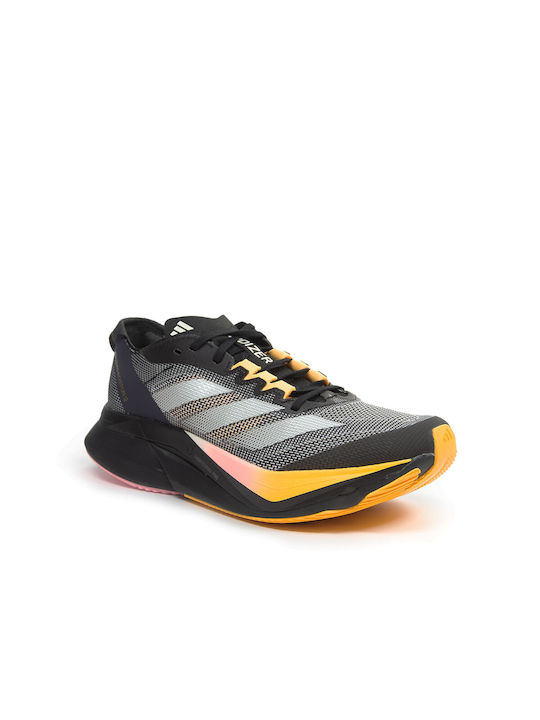 Adidas Adizero Boston 12 Sport Shoes Running Core Black / Zero Metalic / Spark