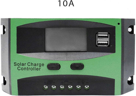 Ρυθμιστής Φόρτισης Φωτοβολταϊκών Pwm 12v – 24v 10a Mt-4 Πράσινο