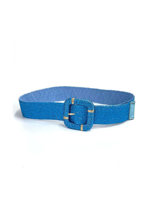 Ustyle Wide Elastic Women's Belt Blue