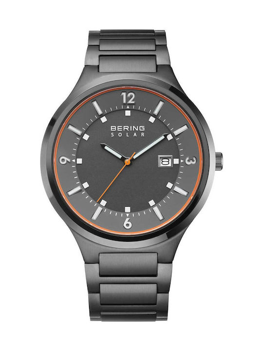 Bering Time Men's Watch 42mm Battery with Gray Metal Bracelet