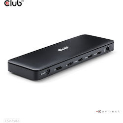 Club3D Stație de andocare cu Thunderbolt 4 HDMI/DisplayPort 4K PD Ethernet (CSV-1582)