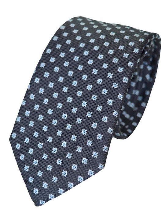 Silk Tie Boss Charcoal Micro Pattern 7.5 Centim...