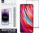 Sonique Hardy Glass Full Face Tempered Glass Μαύρο (Redmi Note 8 Pro)