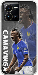 Husa de telefon mobil din silicon transparent flexibil TPU Euro 2024 Eduardo Camavinga Vivo Y35