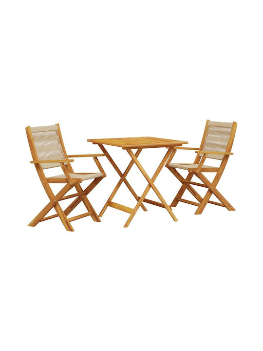 Set Outdoor Lounge Beige 3pcs