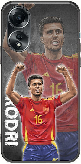 Euro 2024 Rodri Oppo A78 5g Negru TPU Negru Silicon