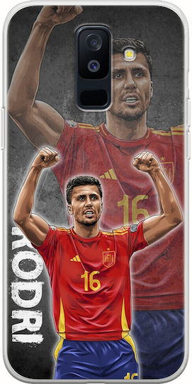 Euro 2024 Rodri Samsung Galaxy A6 Plus 2018 Flexible Tpu Transparent Silicone