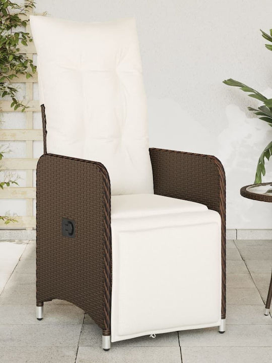 Fotoliu de exterior Rattan Maro cu pernă 54.5x5...