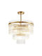 Viokef Sabrina Pendant Light Gold with Crystals for Socket E14, E.14 450x56cm