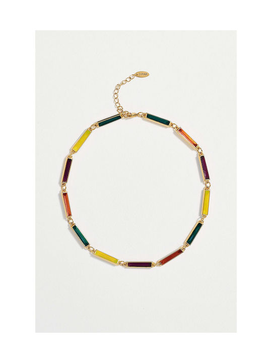 Hope Gold Plated 24k Enamel Colored Necklace