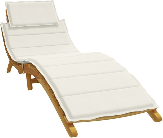vidaXL Gartenstuhlkissen Mit Rückenlehne Cremfarben 58x186cm