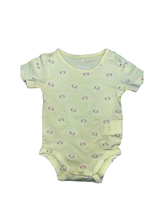 Losan Baby Bodysuit Short-Sleeved Yellow