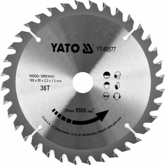 Yato Δίσκος Κοπής Ξύλου 160mm