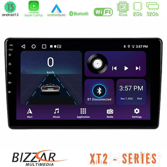 Bizzar Sistem Audio Auto 2DIN (Bluetooth/USB/WiFi/GPS/Apple-Carplay/Android-Auto) cu Ecran Tactil 9"