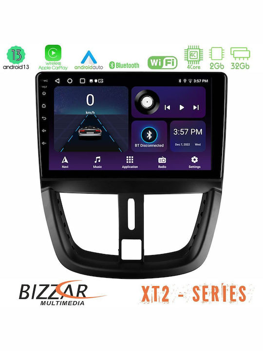 Bizzar Ηχοσύστημα Αυτοκινήτου 2DIN (Bluetooth/USB/WiFi/GPS/Apple-Carplay/Android-Auto) με Οθόνη Αφής 9"