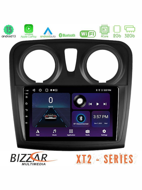 Bizzar Ηχοσύστημα Αυτοκινήτου 2DIN (Bluetooth/USB/WiFi/GPS/Apple-Carplay/Android-Auto) με Οθόνη Αφής 9"