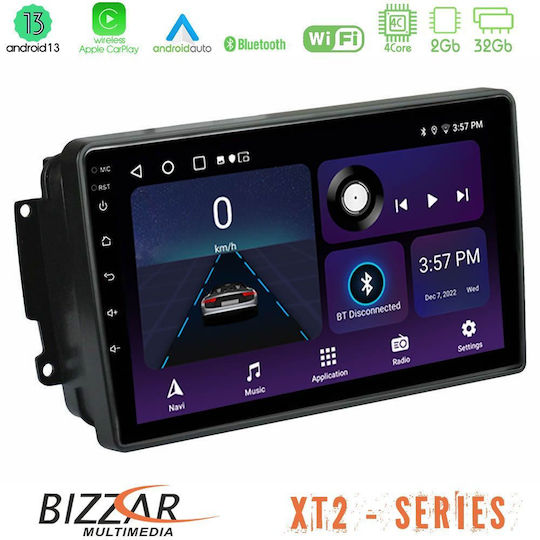 Bizzar Auto-Audiosystem 2DIN (Bluetooth/USB/WiFi/GPS/Apple-Carplay/Android-Auto) mit Touchscreen 9"